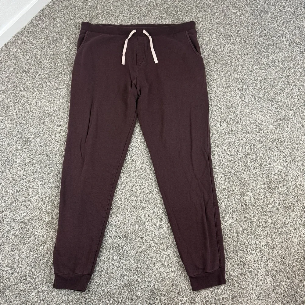 Gustin Joggers Mens XXL Burgundy Knit Sweatpants Drawstring USA Made Lounge